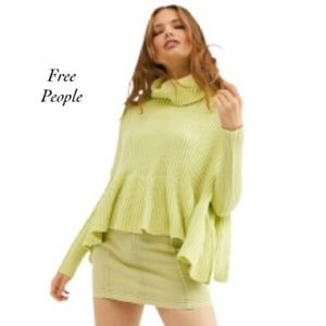free people layer cake lime sweater